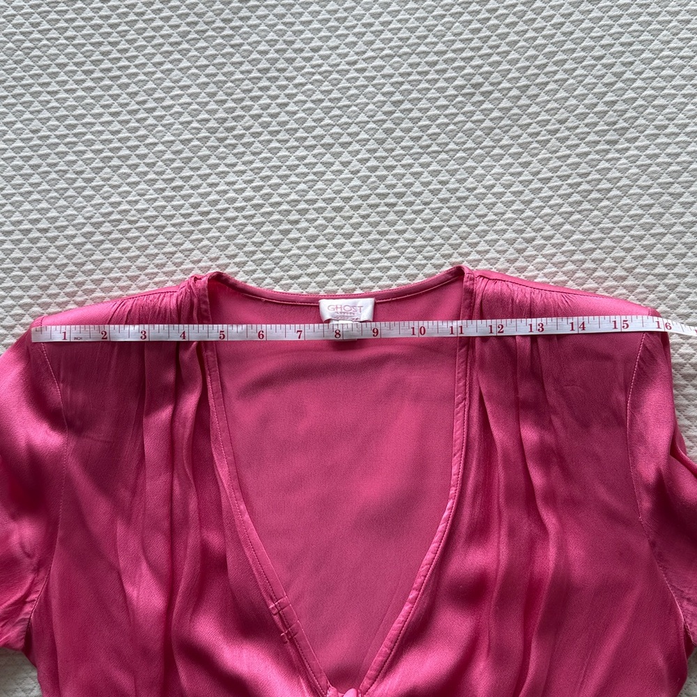 Ghost London Pink Satin Midi Dress - Picture 7 of 9